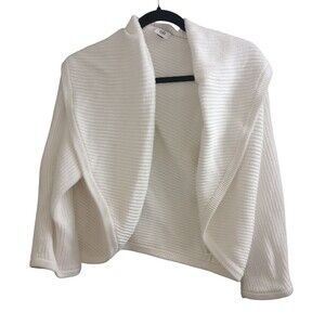 CAbi Cream Ribbed Circle Cardigan